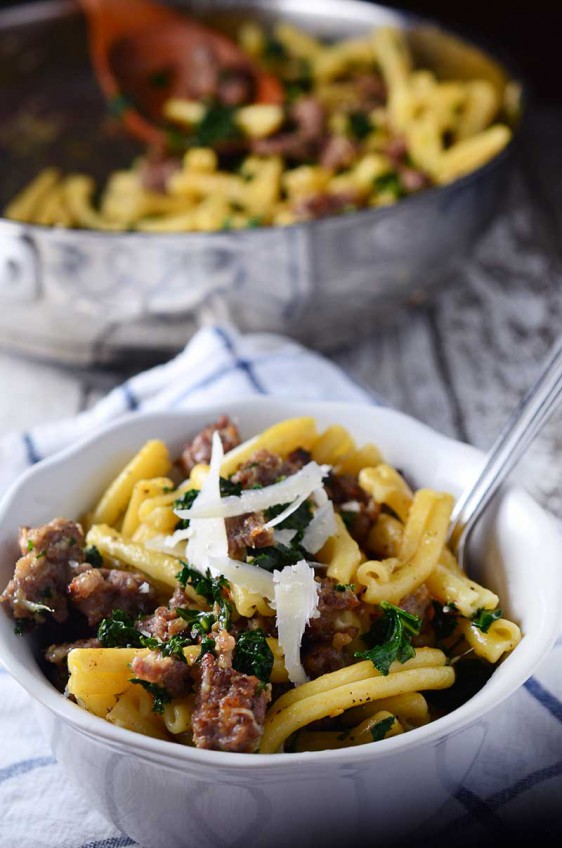 Parmesan Kale & Sausage Pasta