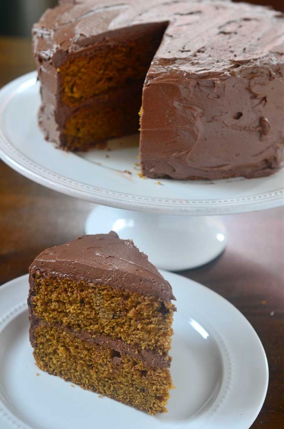 Pumpkin Cake with Mocha Buttercream