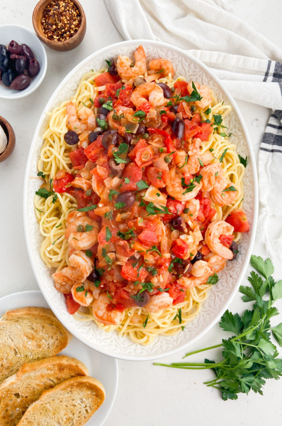 Puttanesca Pasta with Shrimp