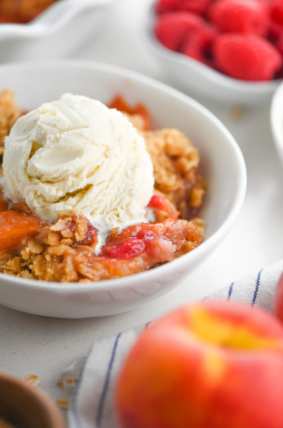 Raspberry Peach Crisp