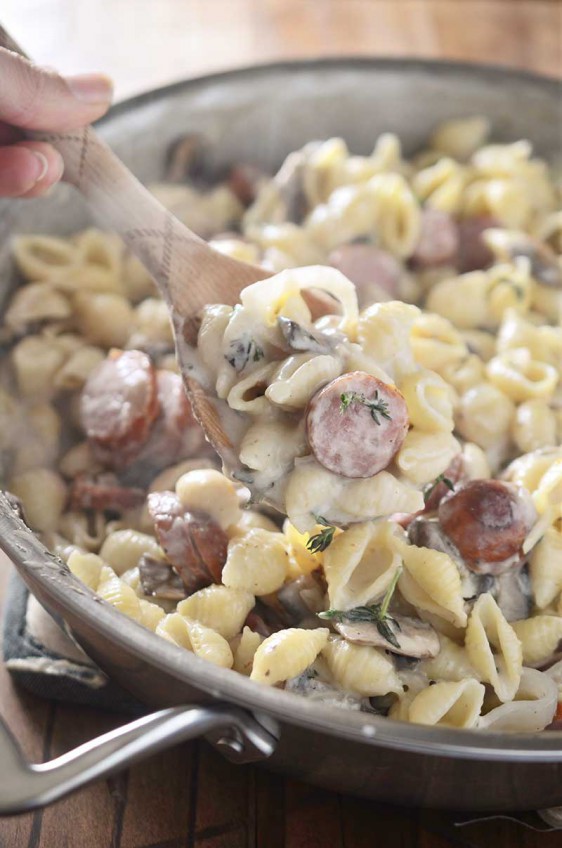 Sausage and Mushroom Mac n’ Cheese