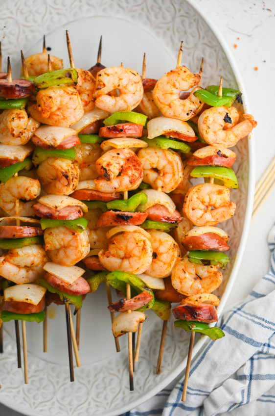 Shrimp and Sausage Skewers