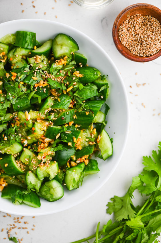 Smashed Cucumber Salad