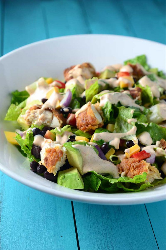 Southwest Crispy Chicken Chopped Salad