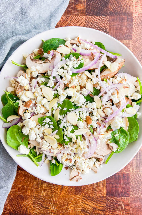 Spinach Salad with Dijon Vinaigrette Dressing