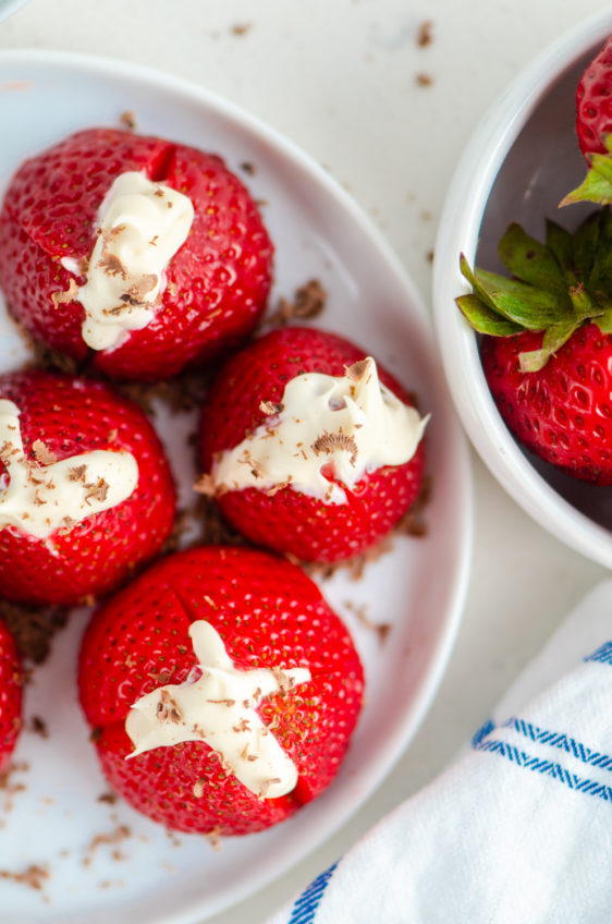 Boozy Stuffed Strawberries