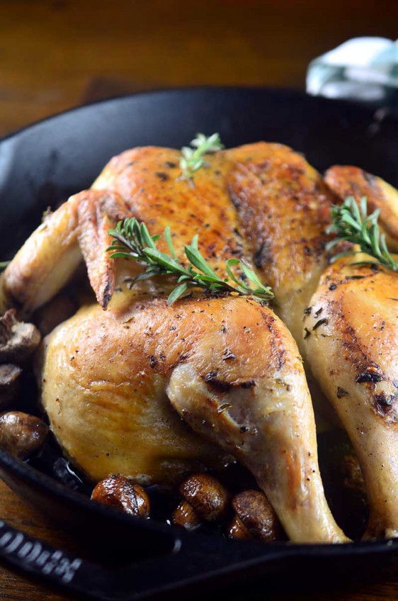 Summer Savory Spatchcocked Chicken