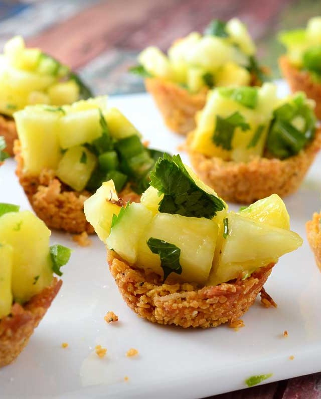 Ancient Grain Coconut Cups with Pineapple Salsa