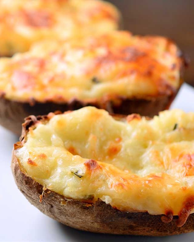 Cheesy Rosemary Twice Baked Potatoes