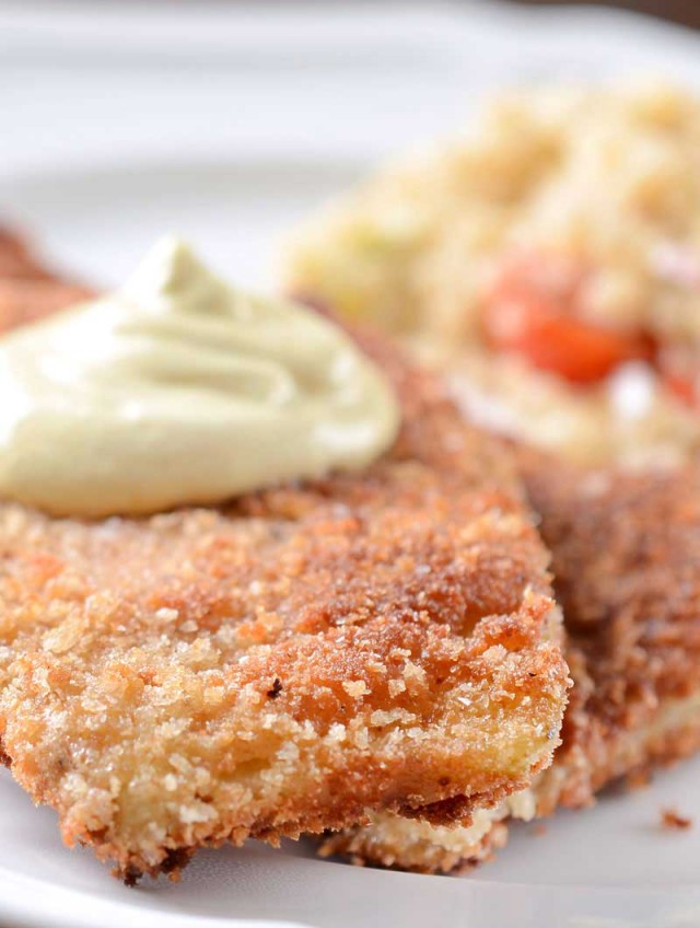 Crispy Eggplant with Curried Yogurt Sauce