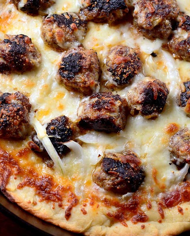 Meatball Pizza