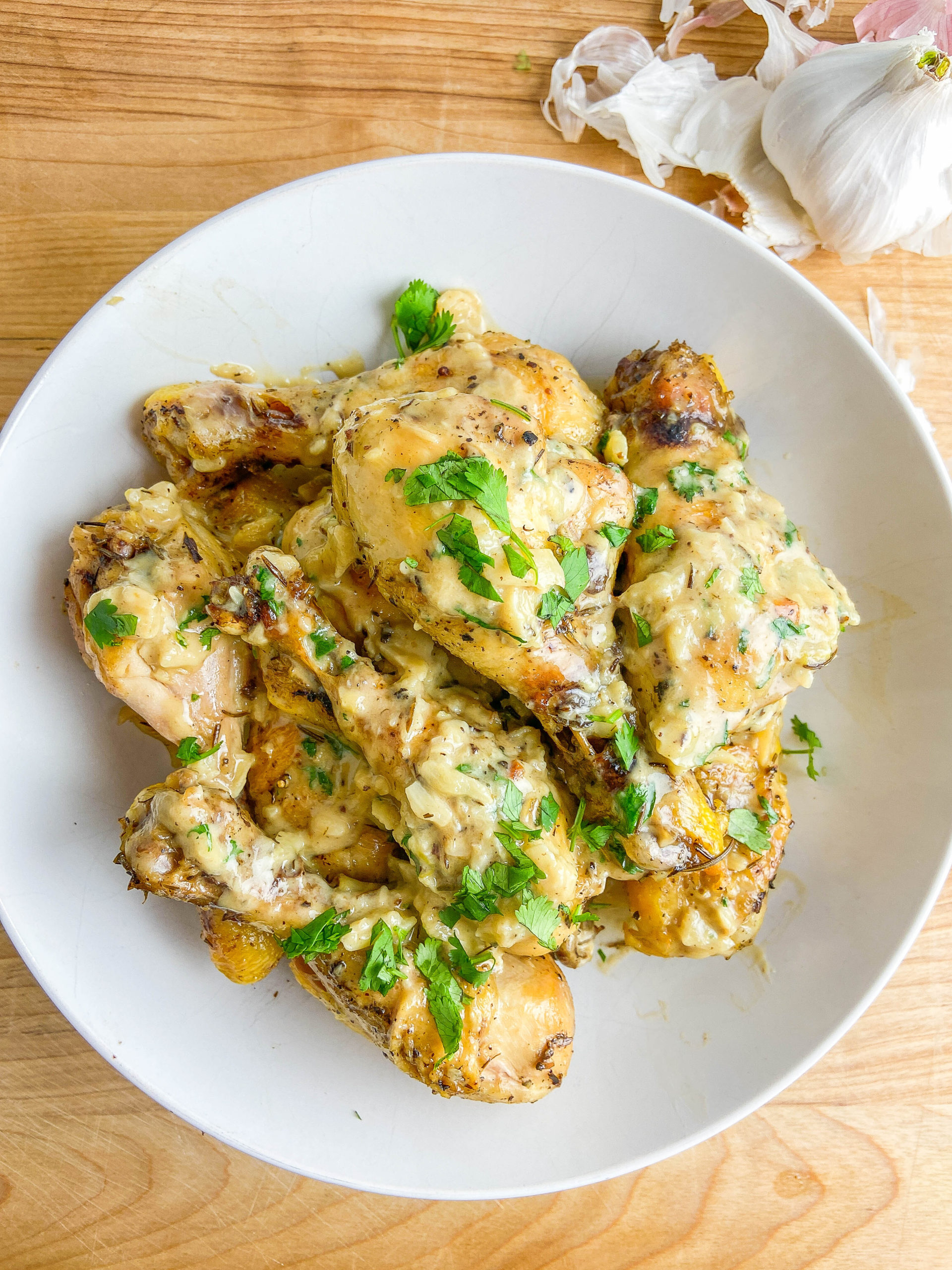 40 Clove Garlic Chicken Chicken with Garlic Sauce Life's Ambrosia