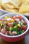 Loaded with black eyed peas, corn, tomatoes, onions, jalapeños, cilantro and lime, black eyed pea salsa is the perfect easy dip recipe to bring a bit of sunshine into your day.