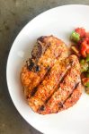 With three ingredients, 30 minutes and a grill, you can get the juiciest grilled pork chops. They are easy, family friendly and perfect for your next grilling session. 