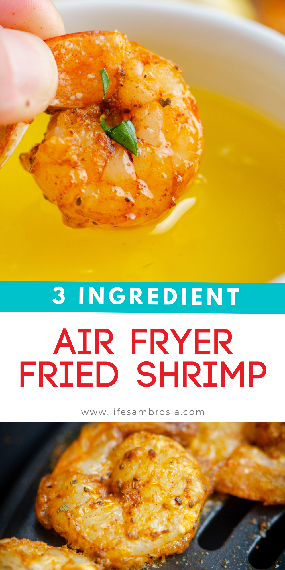 Air Fryer Fried Shrimp Recipe | Only 3 ingredients | Life's Ambrosia