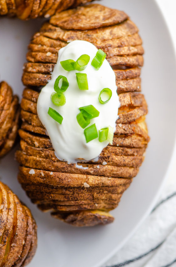Air Fryer Hasselback Potatoes Recipe | Life’s Ambrosia