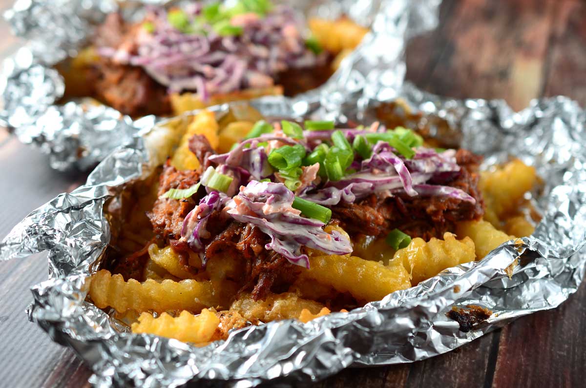 BBQ Pulled Pork Tailgate Fries