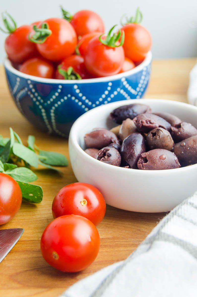 Ingredients for feta dip