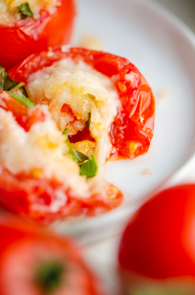 Inside of stuffed tomato.