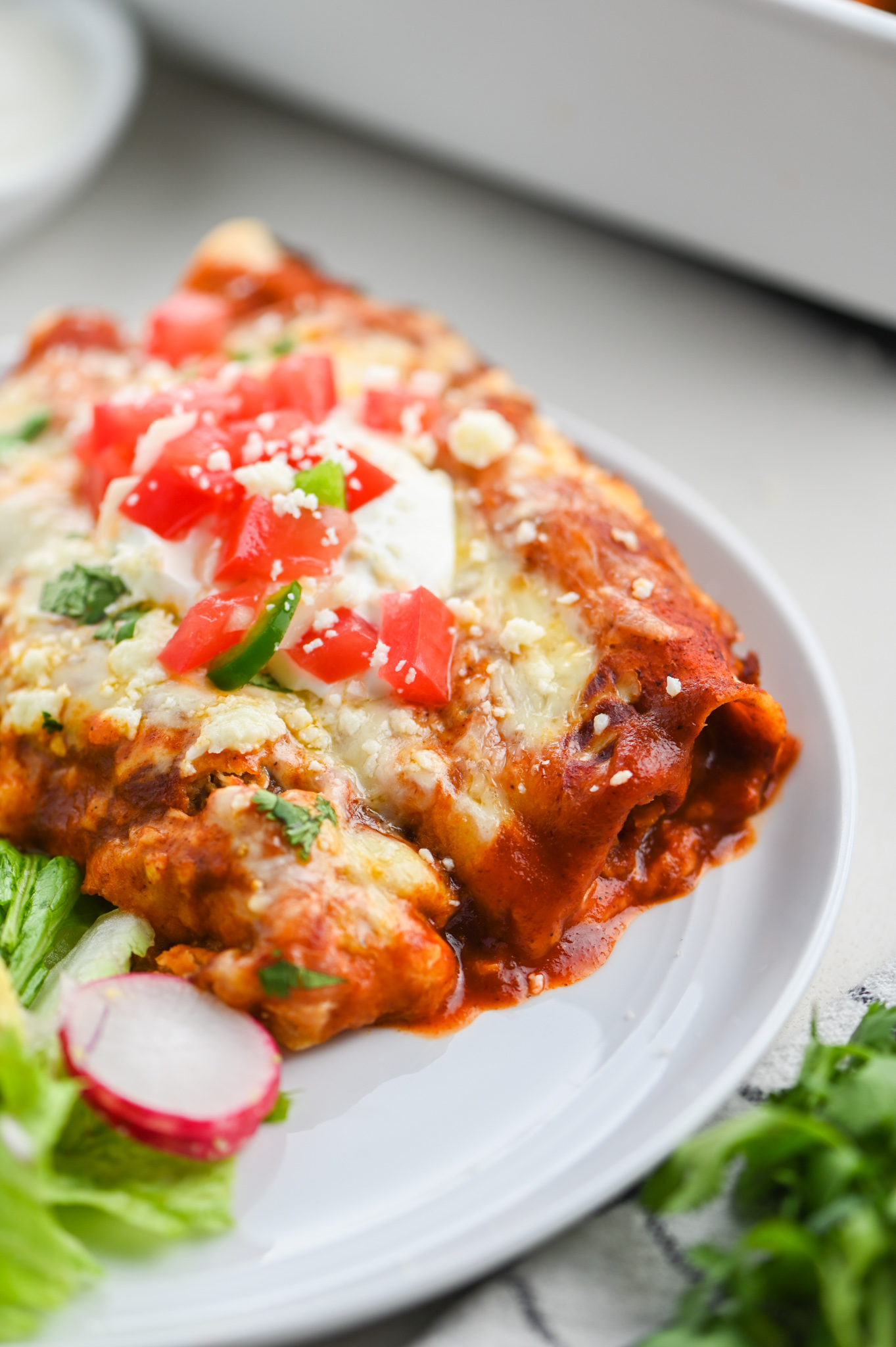 Bean and Cheese Enchiladas