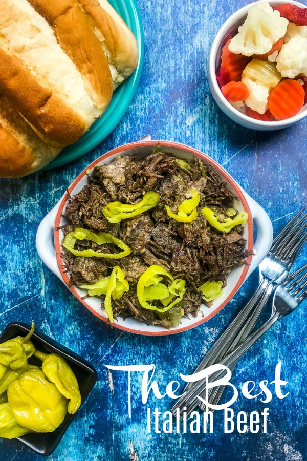 The BEST Italian Beef. Perfect for sandwiches and game day. Slow Cooker and Instant Pot Instructions #instantpot #slowcooker #italianbeef #beef #dinner 