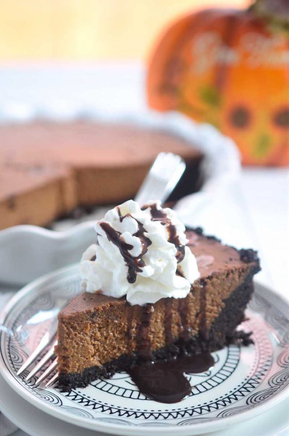 Bourbon Chocolate Pumpkin Pie