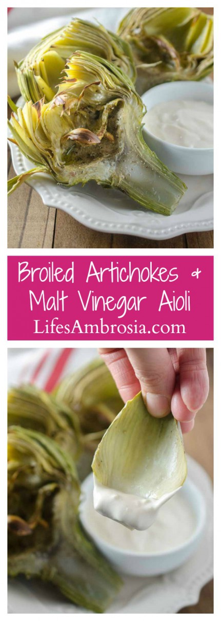 If you like artichokes you are going to love these Broiled Artichokes with Malt Vinegar Aioli. 