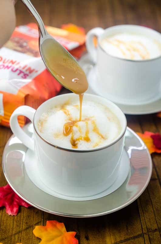 With only 6 ingredients, this Caramel Coffee Cake Latte is easy to make at home. And it is the perfect afternoon pick me up on a cool fall day.
