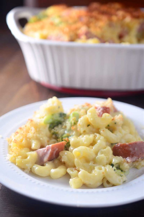 Cheesy Kielbasa Broccoli Casserole