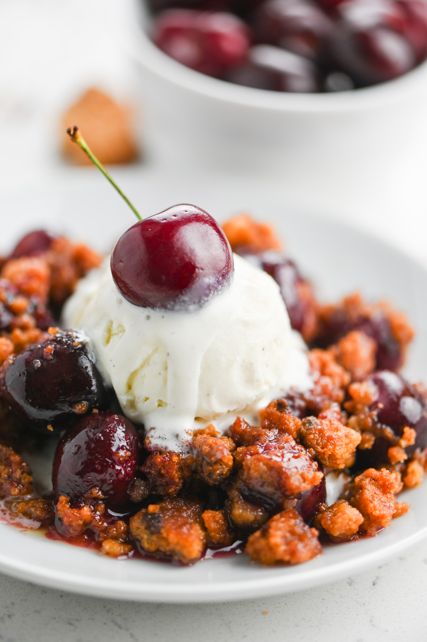 Cherry Chocolate Chip Cookie Crisp