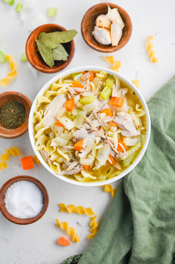 Homemade Chicken Noodle Soup (from scratch!)