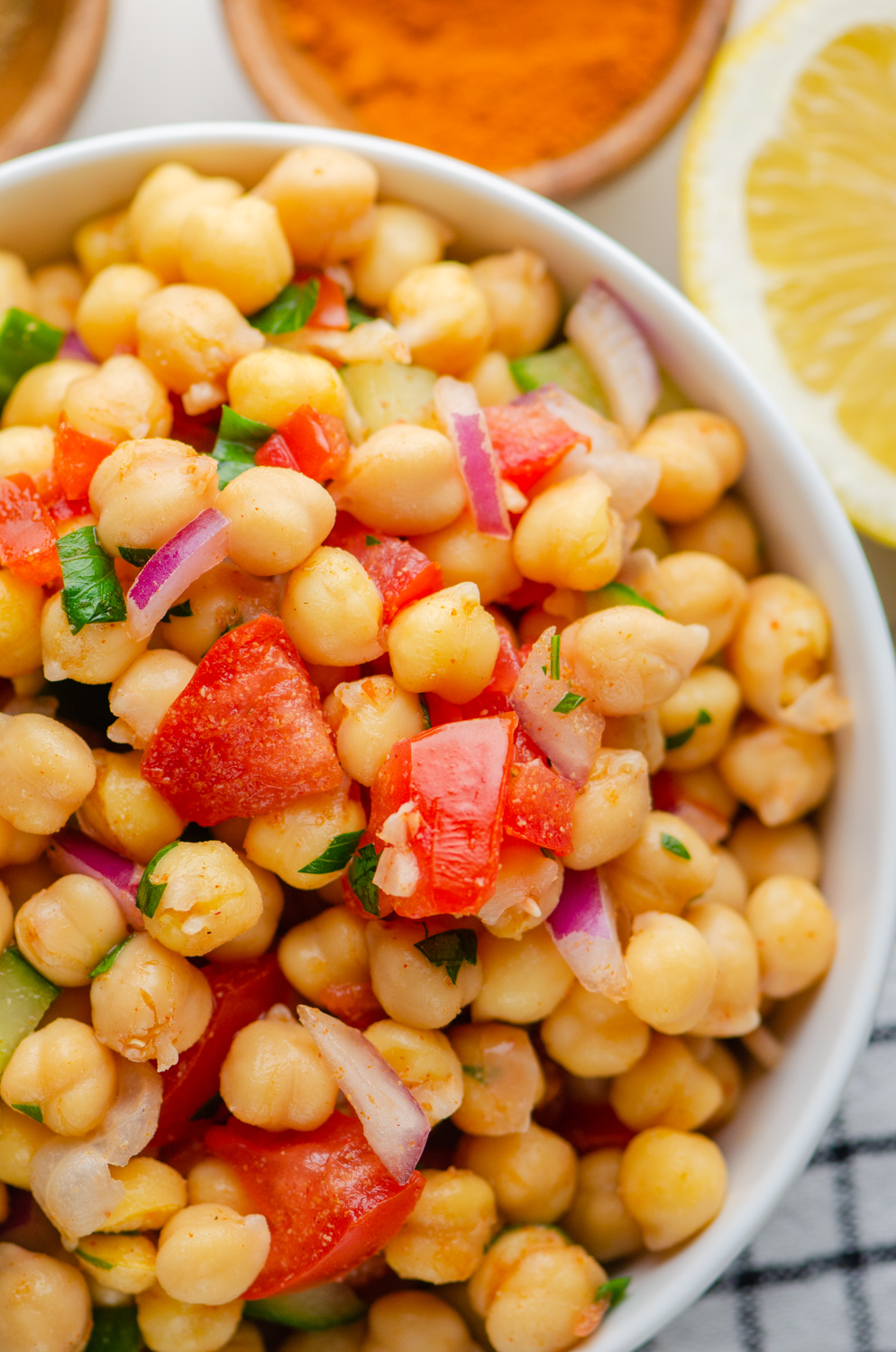 Chickpea Salad {Garbanzo Bean} Recipe Life's Ambrosia