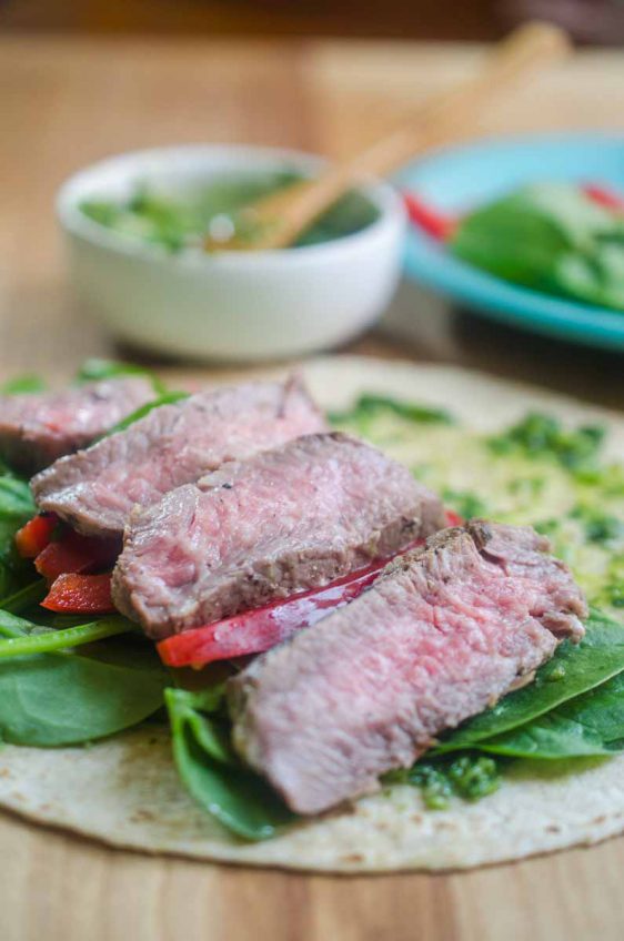 Chimichurri Steak Wraps