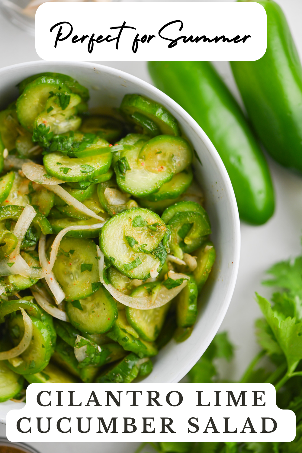 Cilantro Lime Cucumber Salad — Pin this recipe