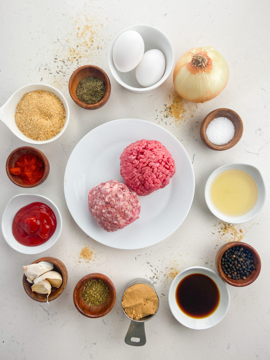 Meatloaf ingredients. 