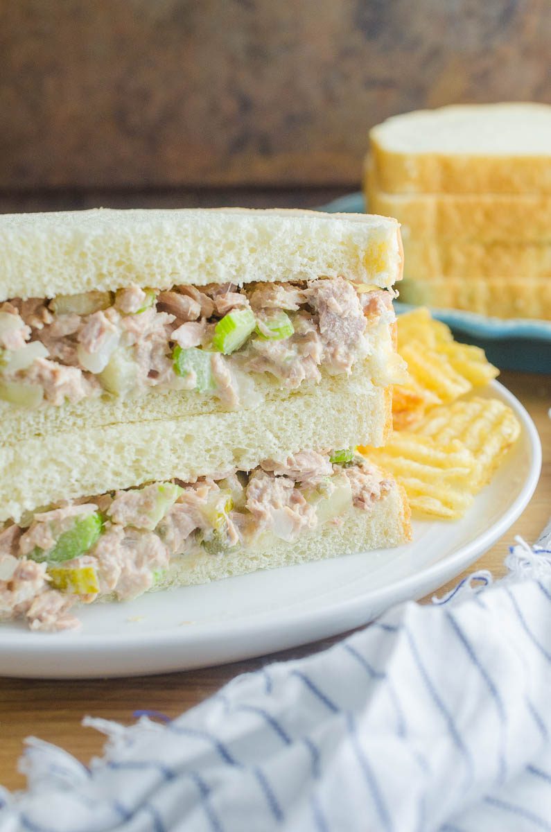 Classic Tuna Salad is a great, protein packed option for lunch. Serve it on sandwiches, crackers or with lettuce for wraps. It's full of flavor and ready in a flash!