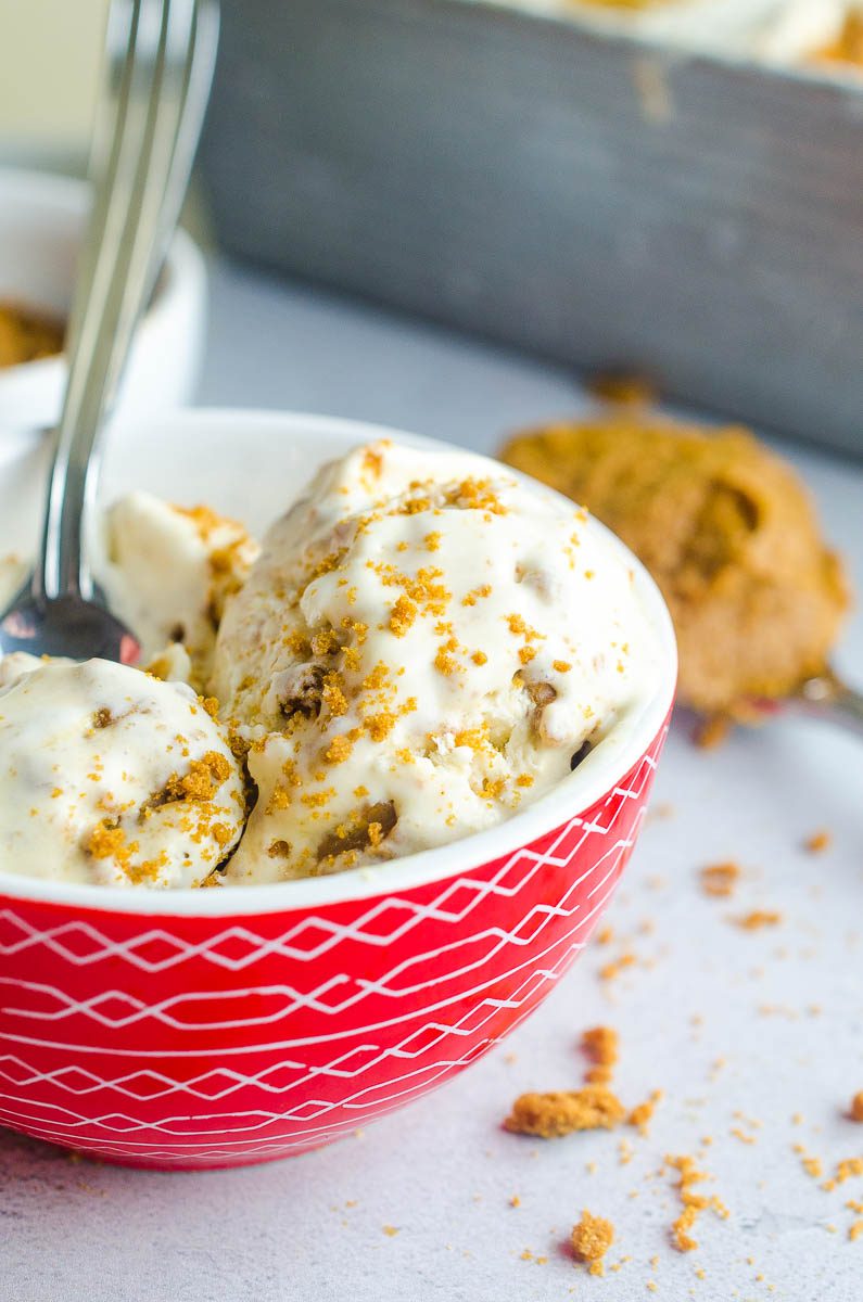 Ice cream is a must in the summer. This No Churn Cookie Butter Ice Cream is creamy, decadent and the perfect way to cool off hot summer days. 