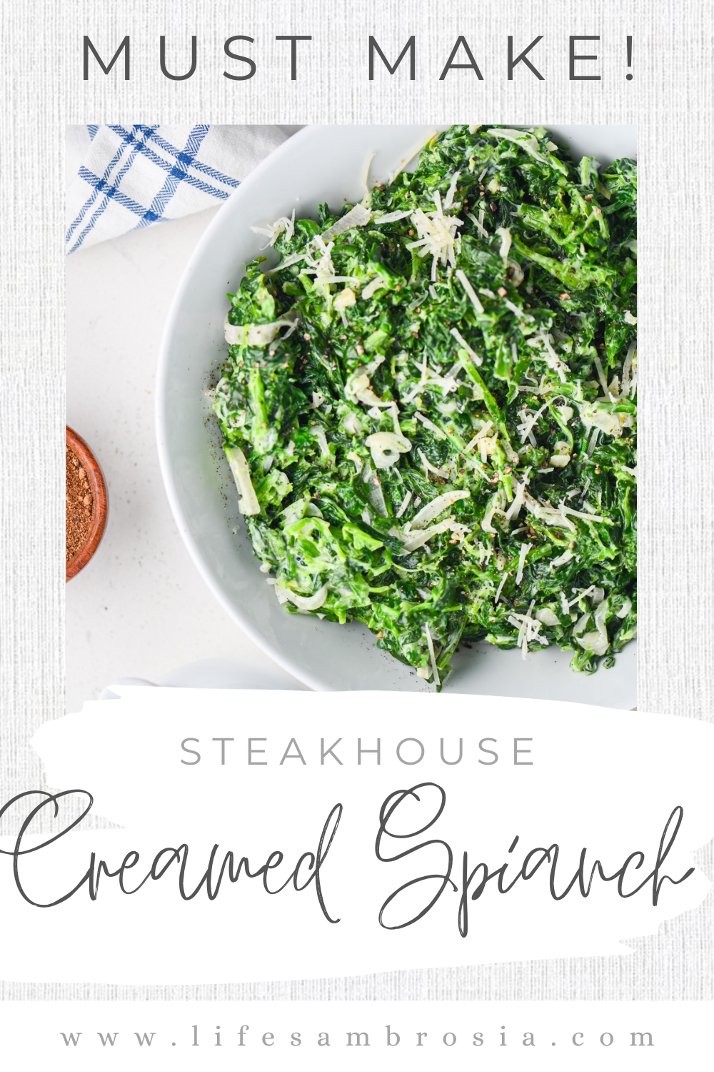 Creamed Spinach Recipe | Life's Ambrosia