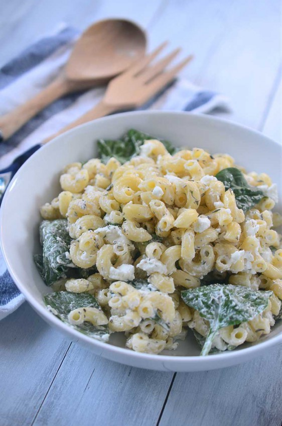 Creamy Goat Cheese Pasta Salad