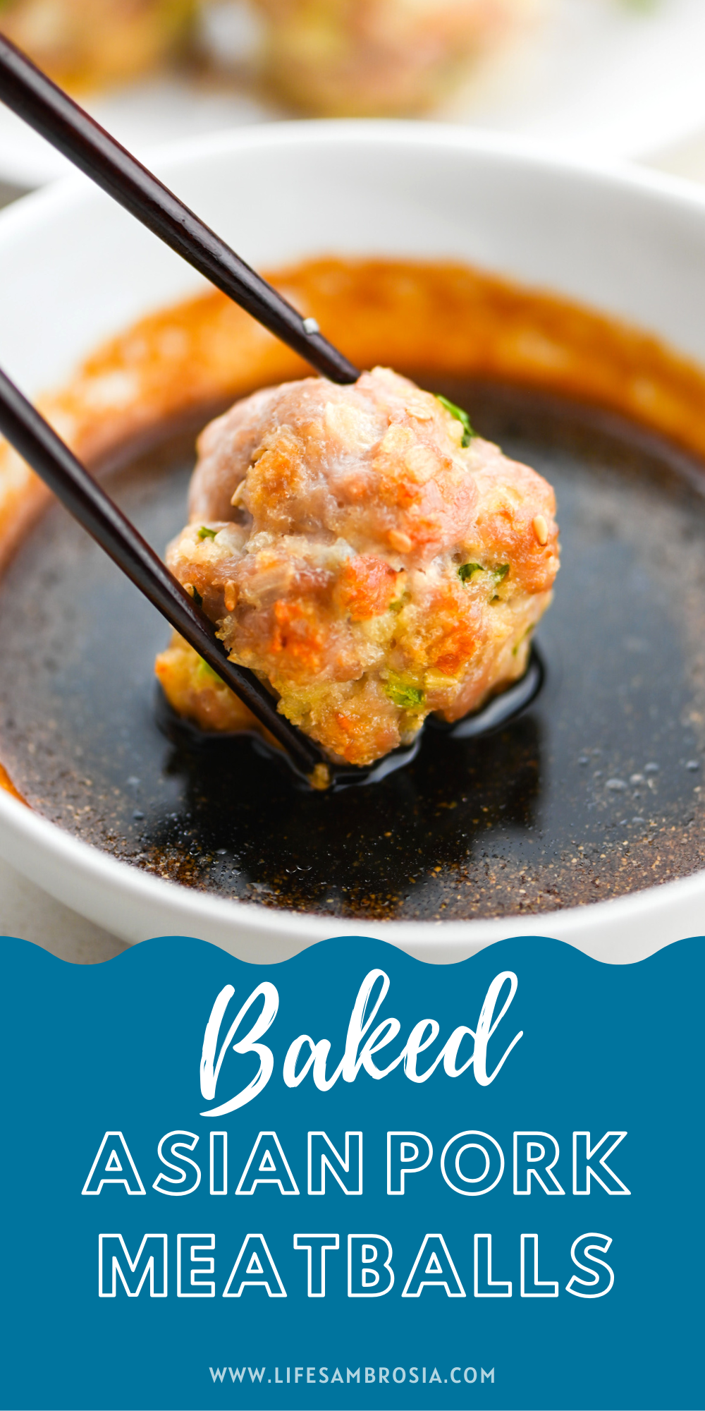 Asian Pork Meatballs with Soy Garlic Dipping Sauce Life's Ambrosia