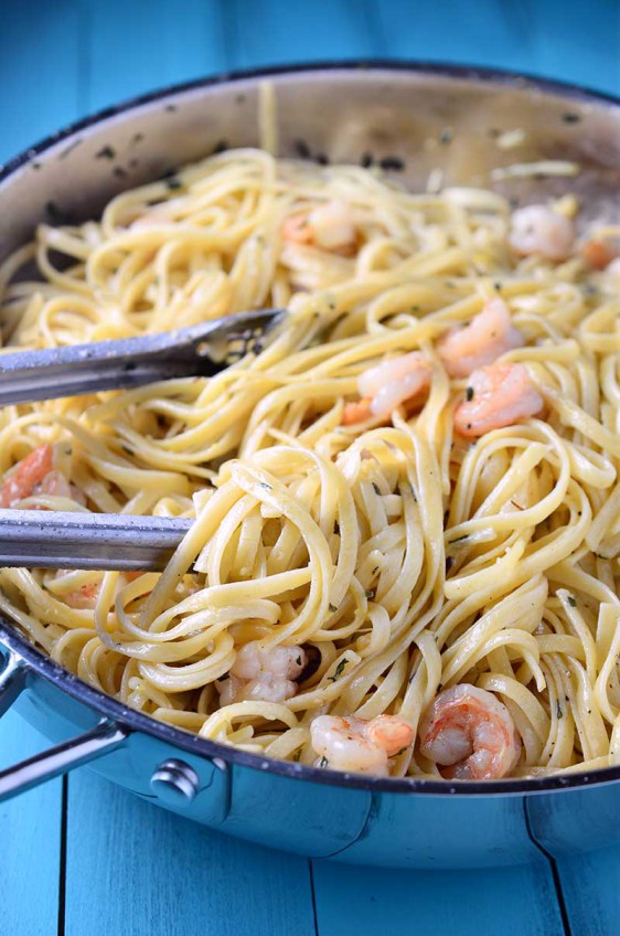 Creamy Tarragon Shrimp Pasta