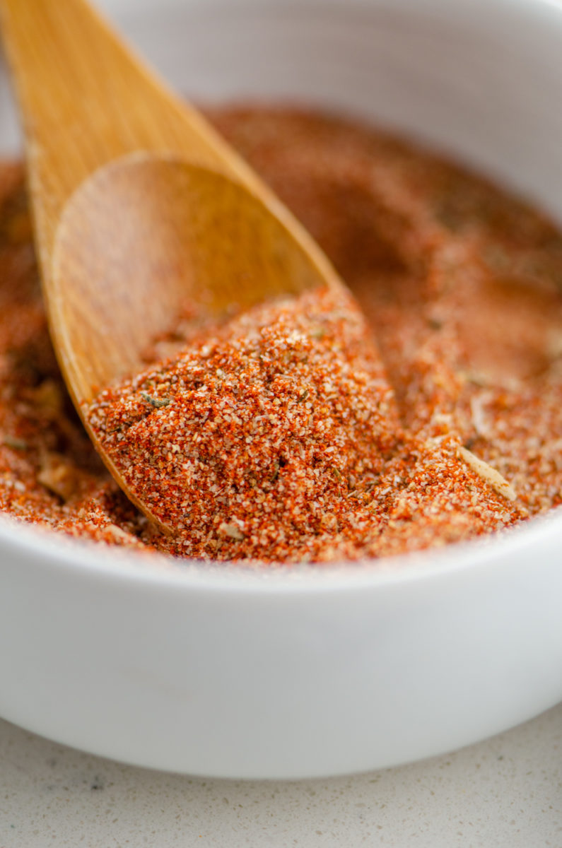 Spoonful of cajun seasoning. 