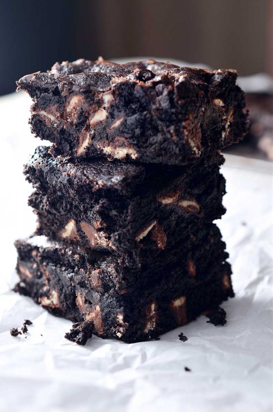 Dark Chocolate Cherry Brownies