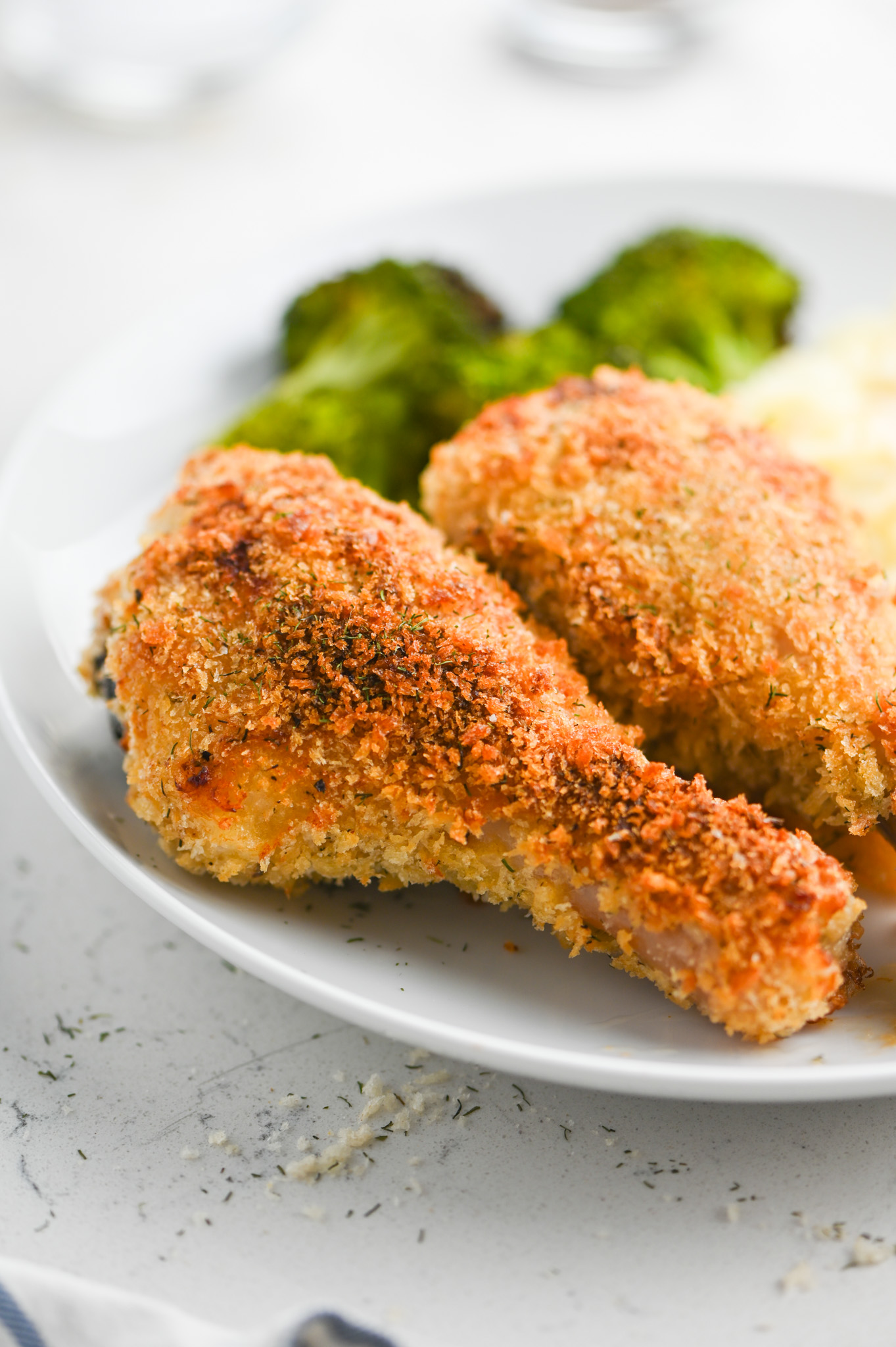 Dill Brined Oven Fried Chicken