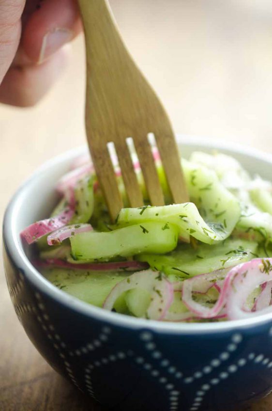 Dill Cucumber Salad is a family picnic classic and it couldn't be easier to make!