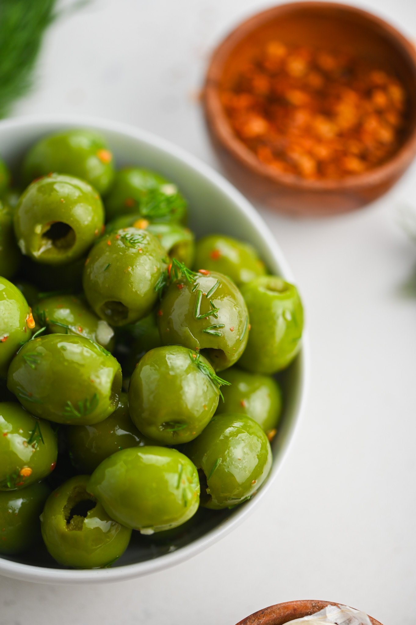 Dill Marinated Green Olives