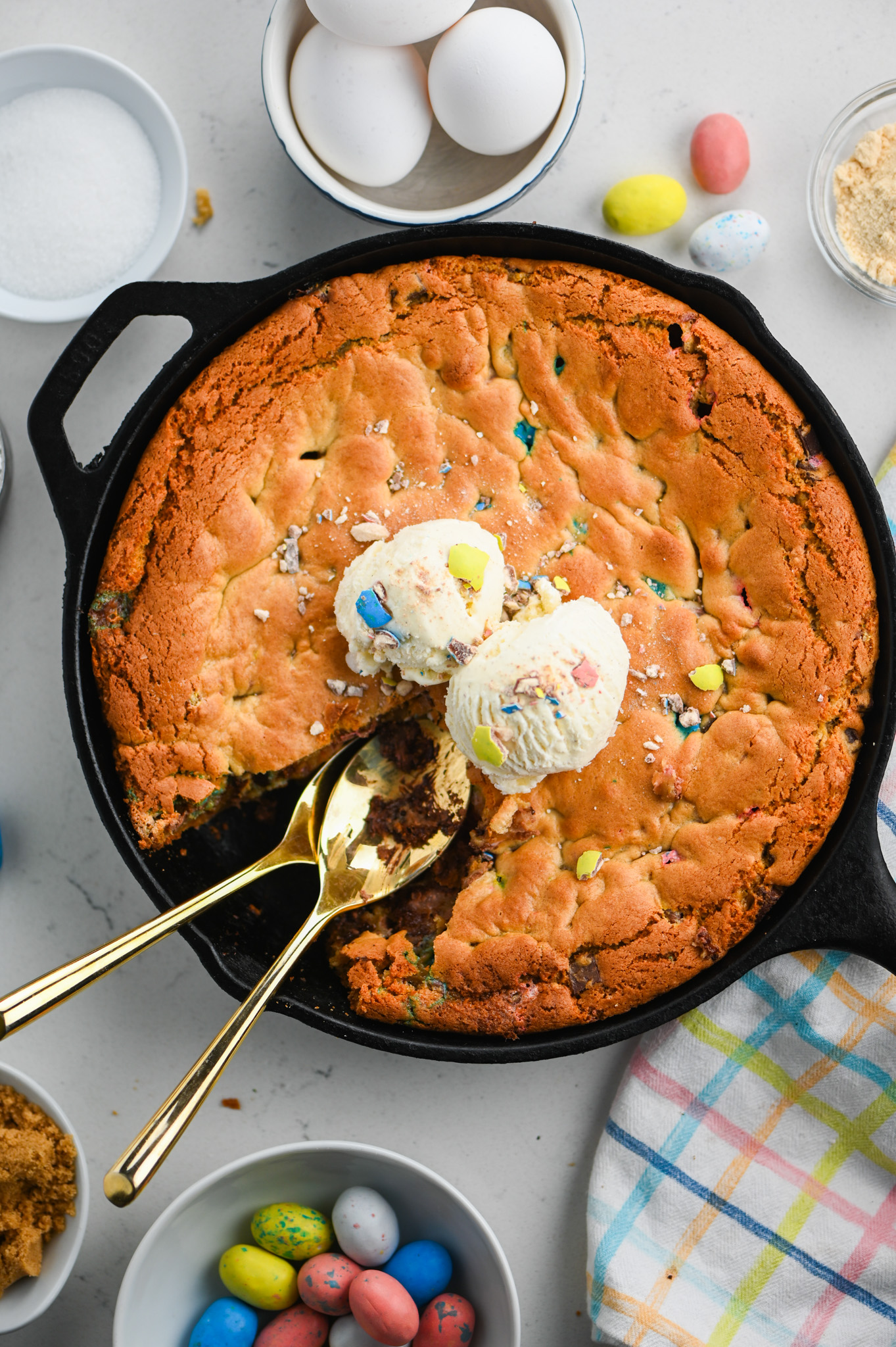 Easter Candy Skillet Cookie