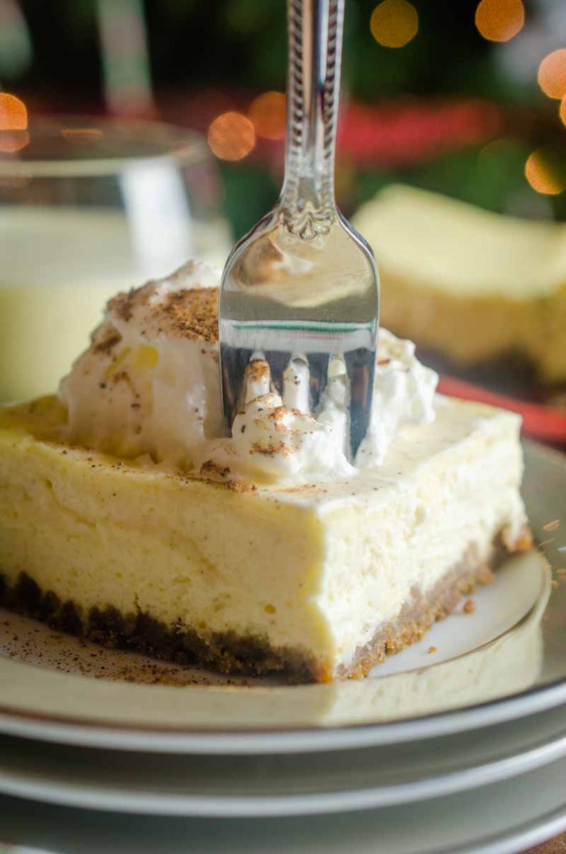Eggnog Cheesecake Bars Recipe Life's Ambrosia