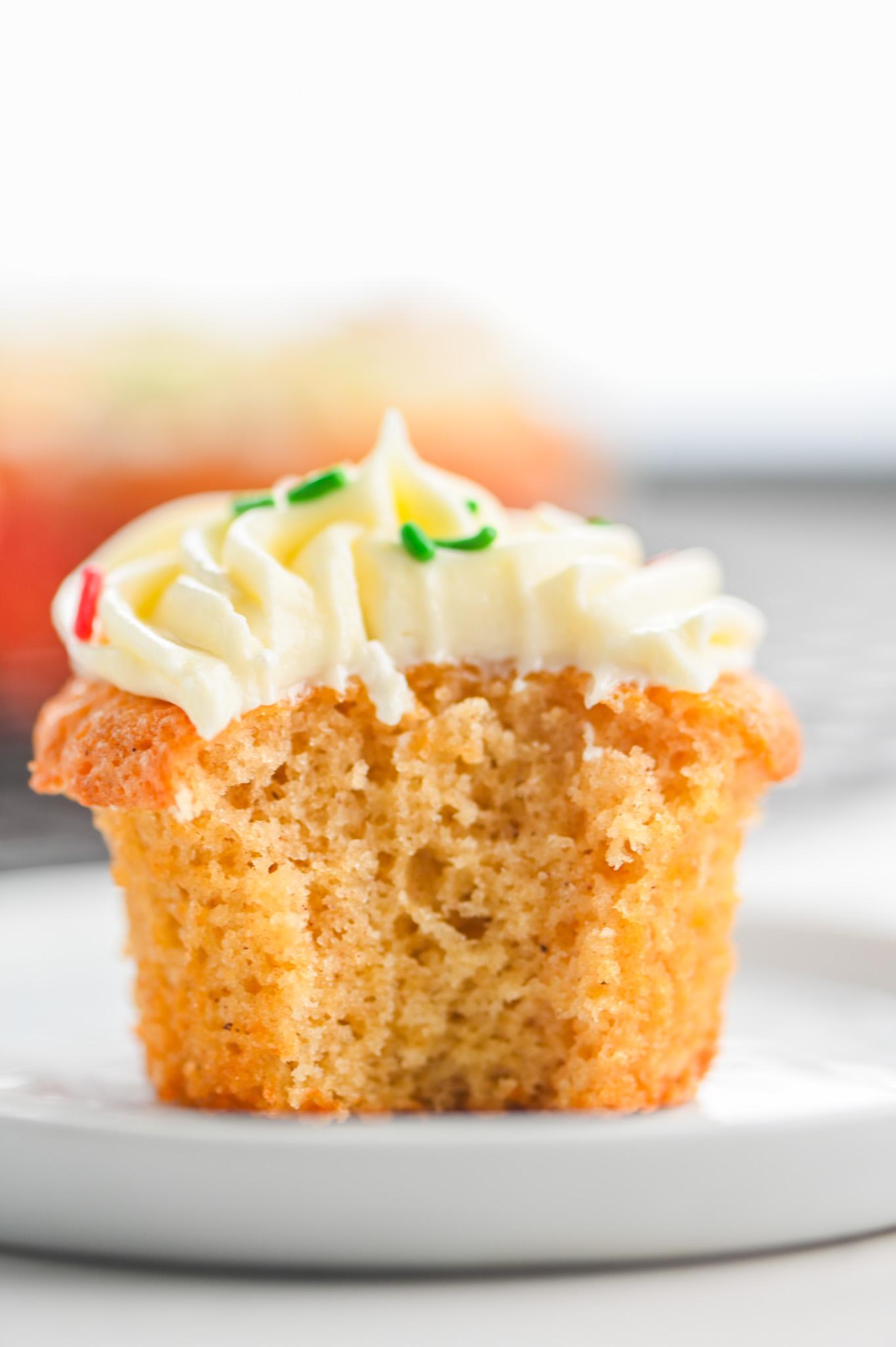 Eggnog Cupcakes with Maple Cream Cheese Frosting