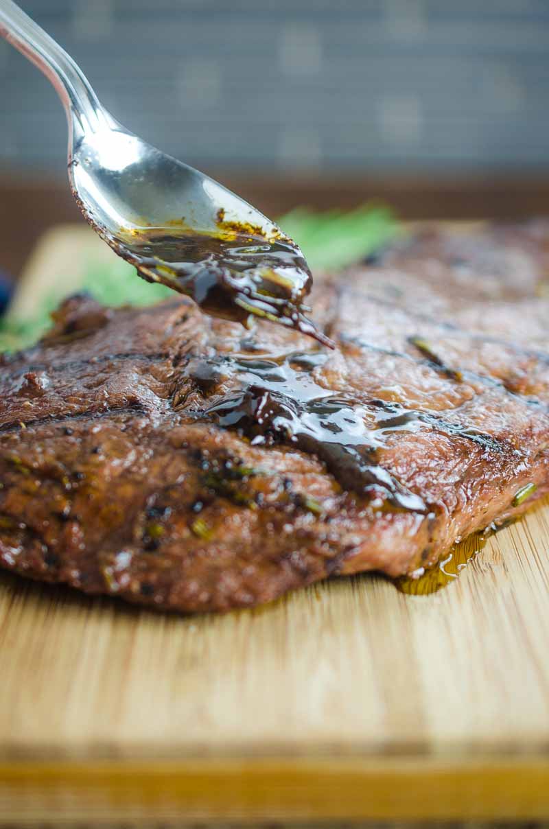 Grilled Rosemary Balsamic Flat Iron Steak